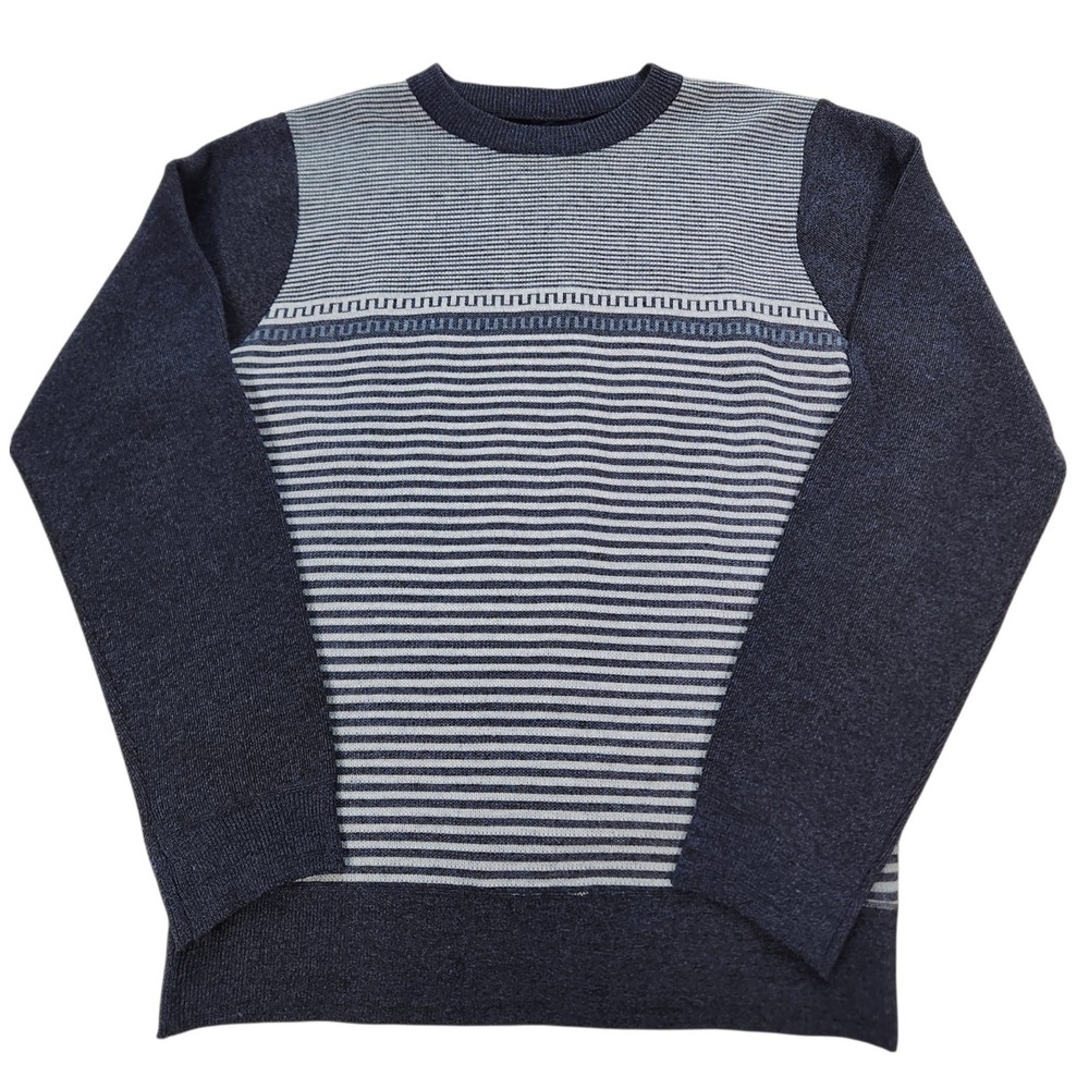 CAMBRIDGE CLASSICS Argyle Sweater Women's L 16/18 Blue on Navy Blue Stripped